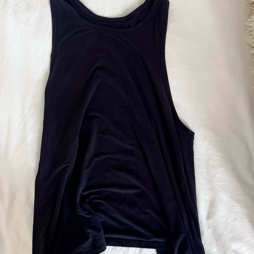 Black Athletic Women's Tie Back Tank